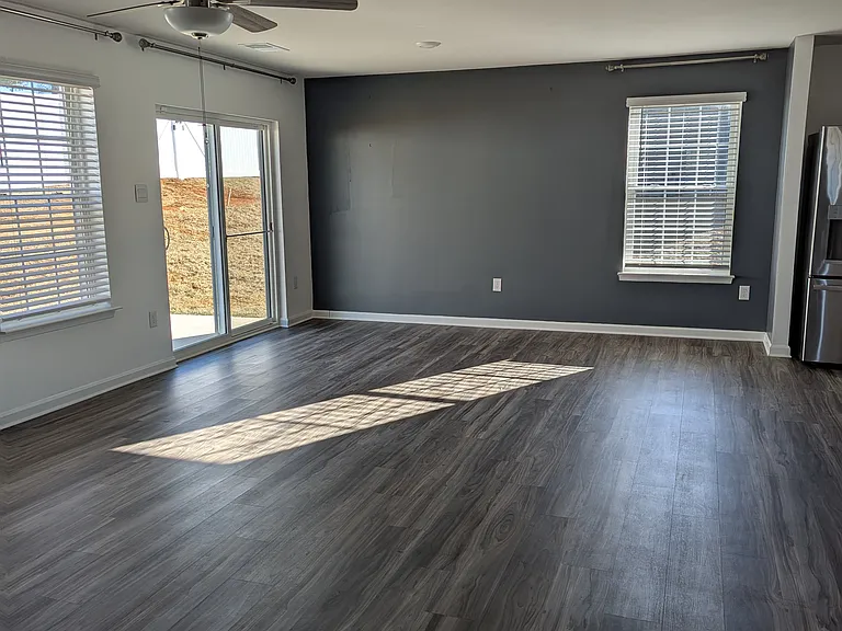 Living room and dining room