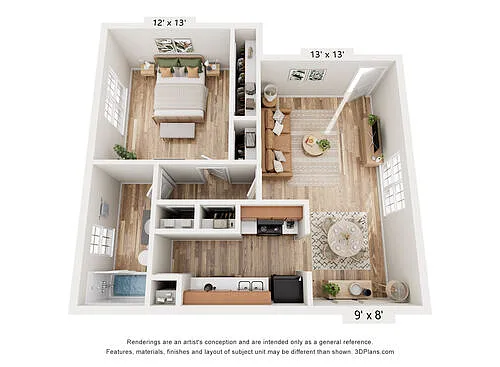 Floor plan 1 Bedroom