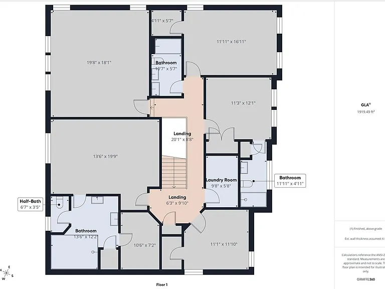Second level floorplan