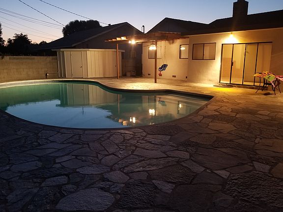 Big back yard with pool and patio