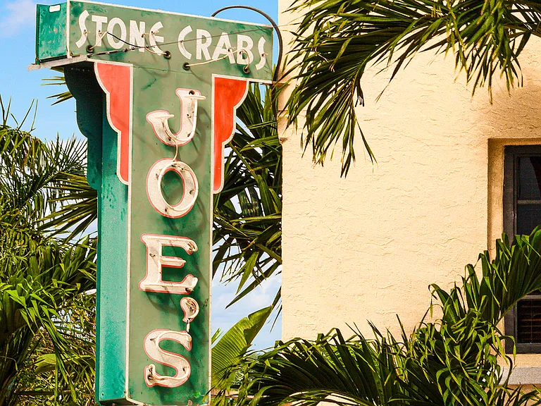 Grab some fresh seafood from Joess Stone Crab, an 8-minute drive away.