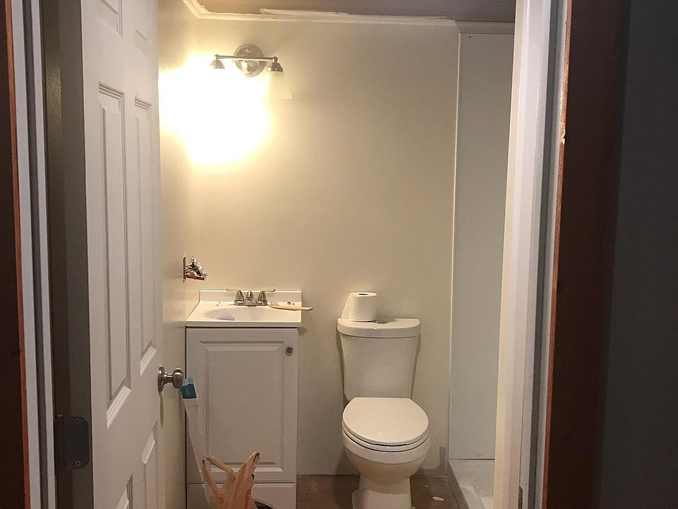 From front door into bathroom