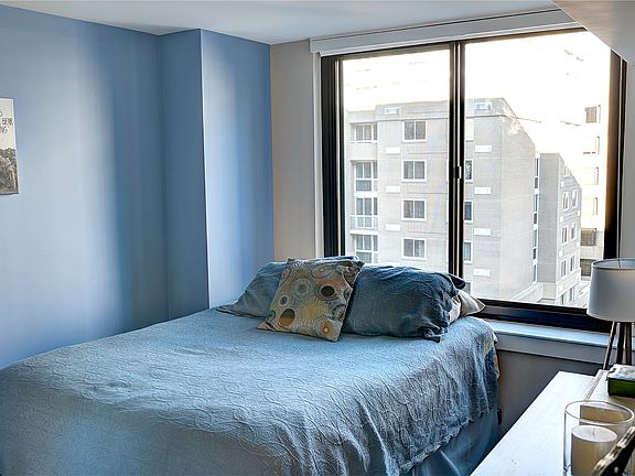 The bedroom is on your left after the bathroom. It's got big