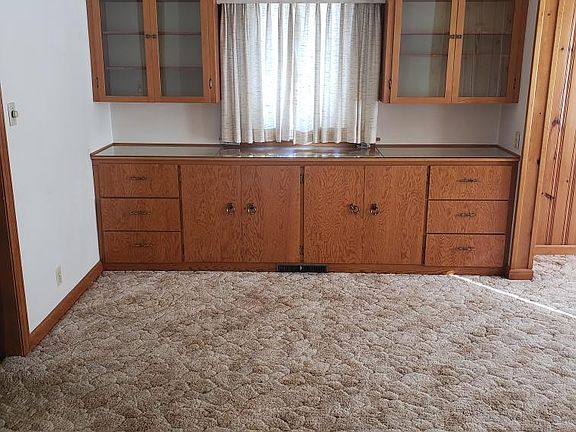 Dining room with built-in storage