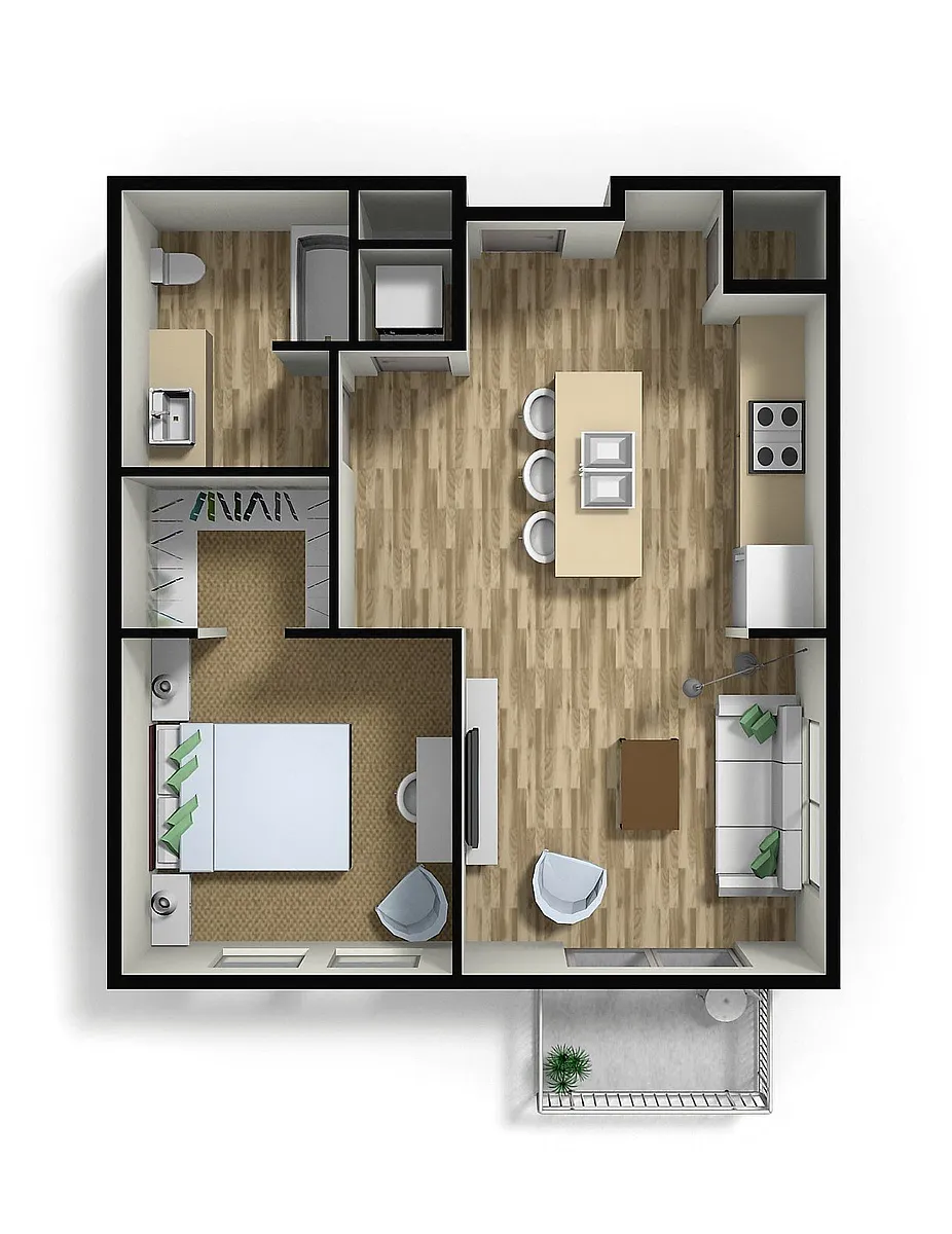 Floor plan 1X1