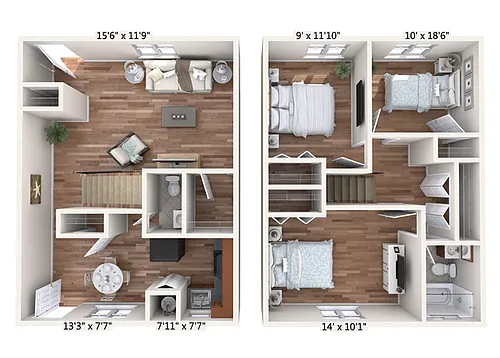 Floor plan 3 Bedroom