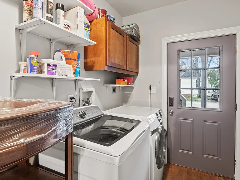 Shared, secured laundry room with.
