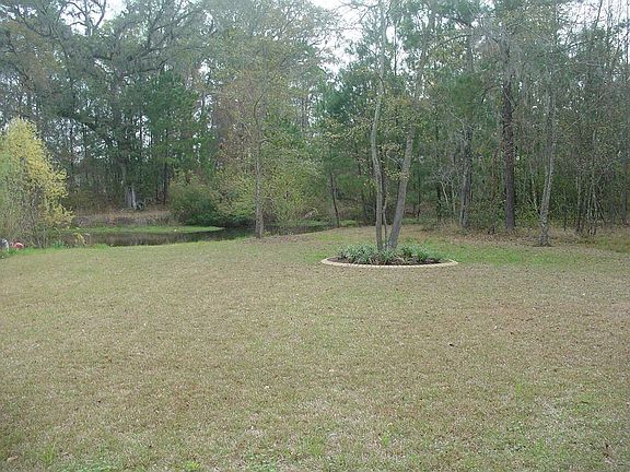 Private back yard with lagoon