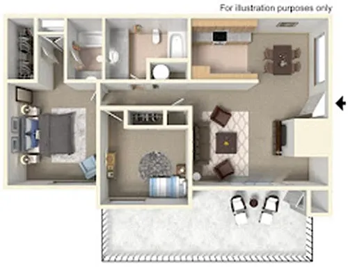 Floor plan 2 Bedroom 2 Bathroom