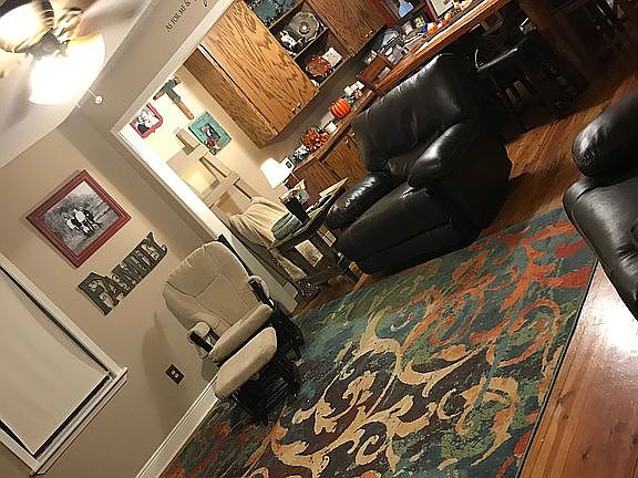 living room with open dining