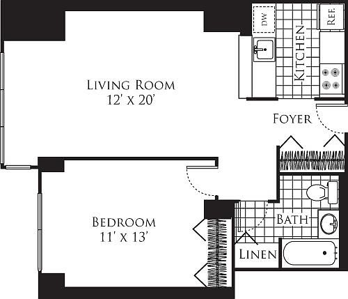 2nd image of 305 W 50th St APT 6J