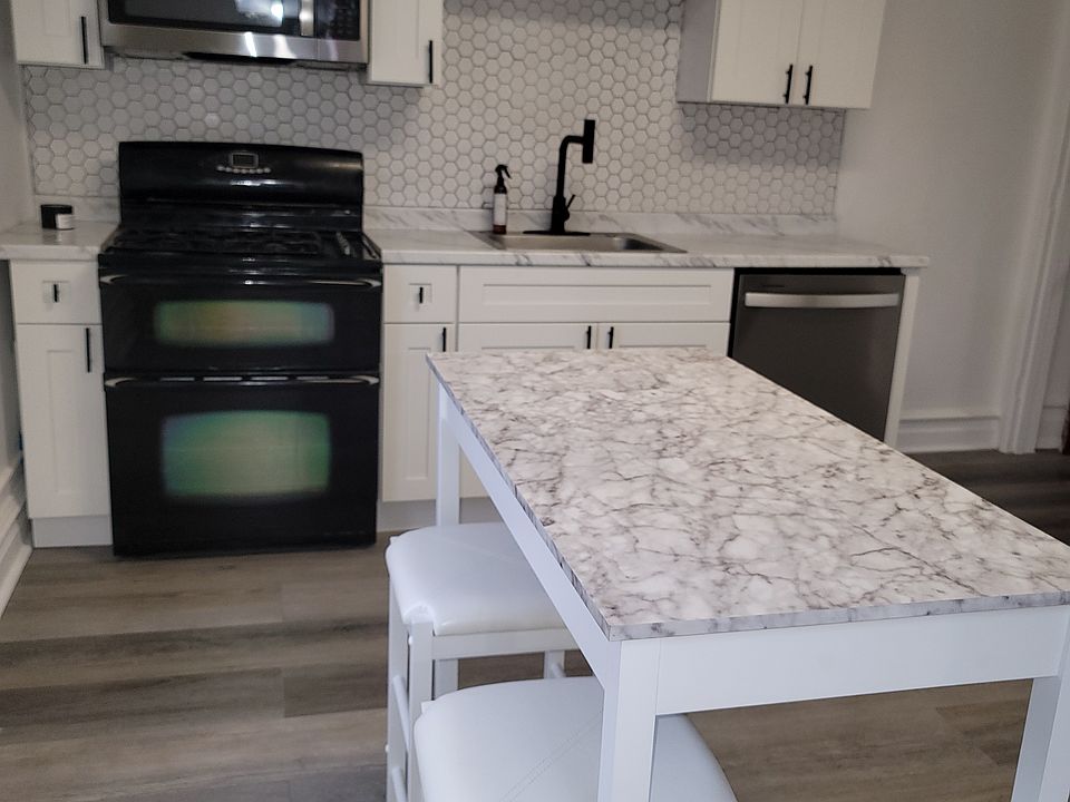 Small dining table included in unit