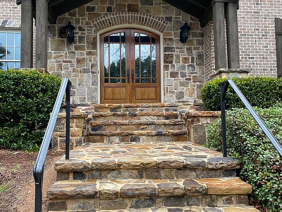 Stone entrance to house