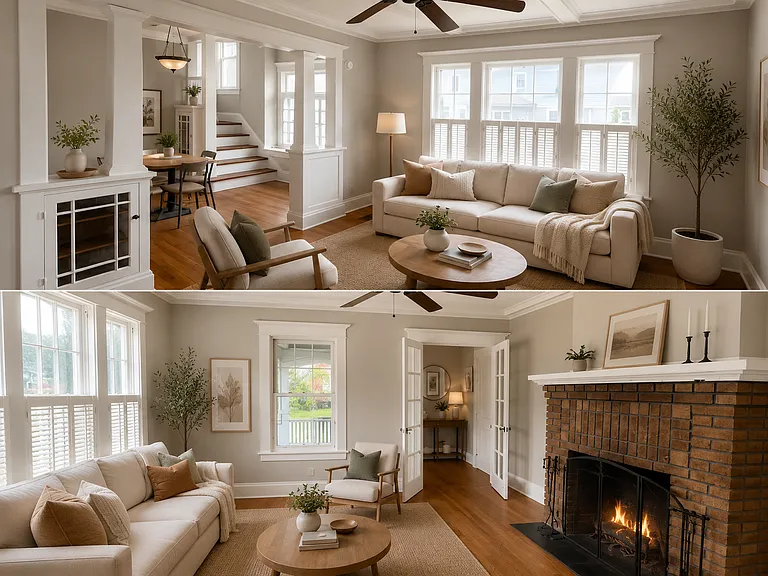 Virtually staged for illustrative purposes. Furniture and decor not included.