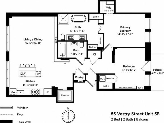 2nd image of 55 Vestry St APT 5B