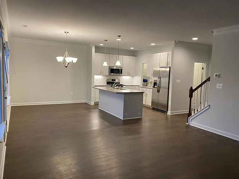 Open concept, Living , Breakfast and Kitchen with Hardwood floors
