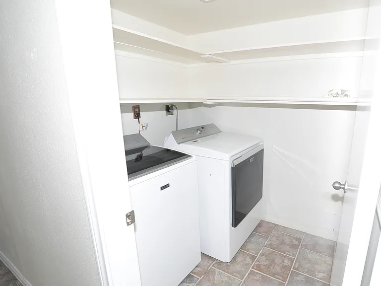 Laundry room with hook up washer and dryer