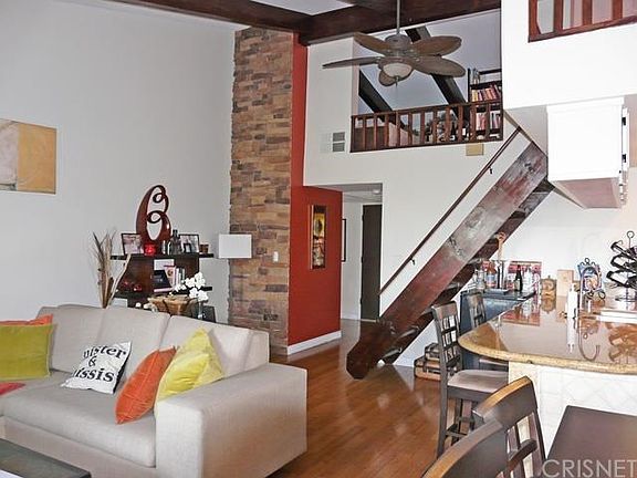 Stairway up to loft area.