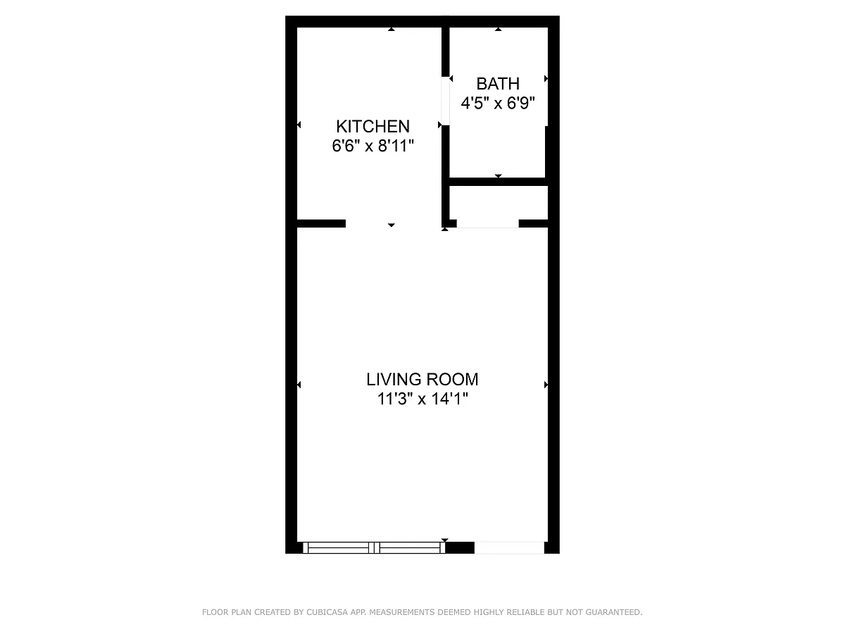 Floor plan 1 Bed 1 Bath Studio