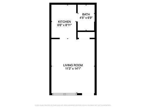 Floor plan 1 Bath Studio