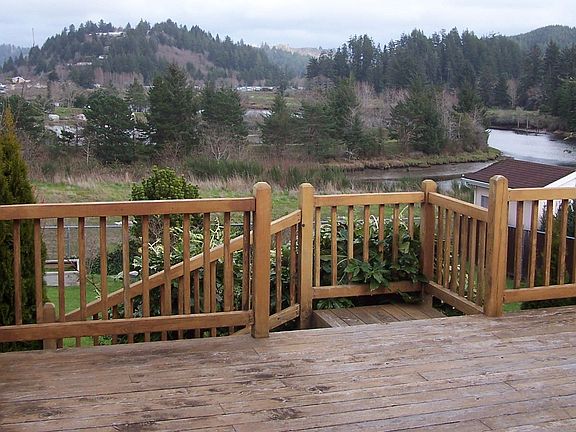 Back deck with view