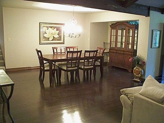 Extra large dining area with new hardwood floors