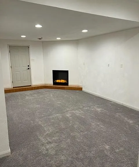 Basement Bonus Room with Fireplace