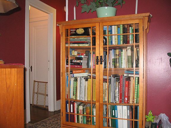 Built in book case to hold your prized novels