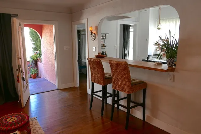 front door that leads to the living room