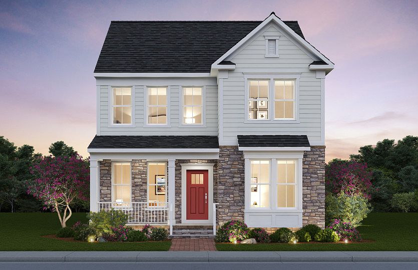 Portland Exterior Rendering - Elevation 4 at Potomac Shores