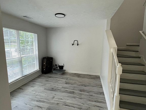 Dining room area that can be used as a home gym too!
