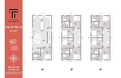 Floor plan 1366 W 35th St