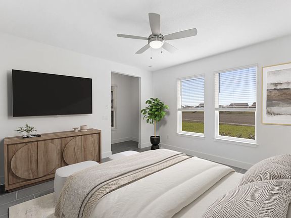 Virtually Staged Primary Bed
