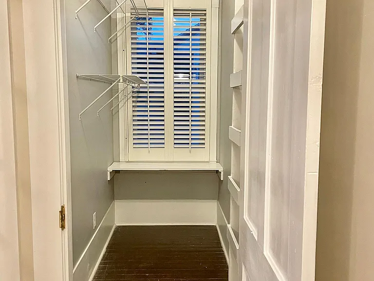 Walk-in closet with built-in desk