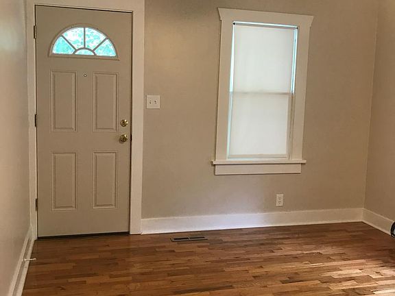 View of front door in living room