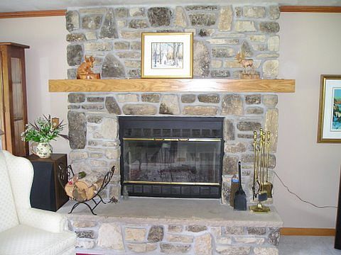 Field Stone Fireplace