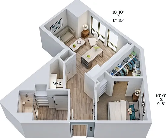 B3 | 1x1 | 603 sq ft B3 | 1x1 | 603 sq ft