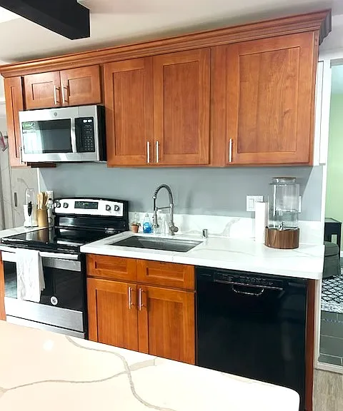 solid wood cherry cabinets