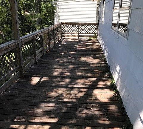 Deck on back of house