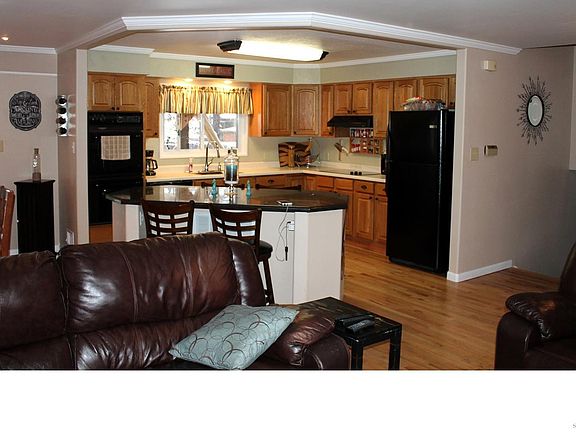 Great kitchen with marble island!