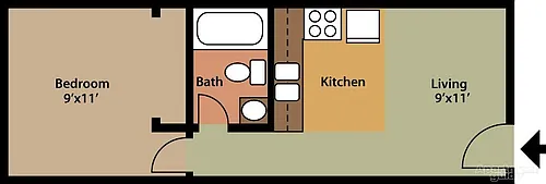 Floor plan 1 Bedroom