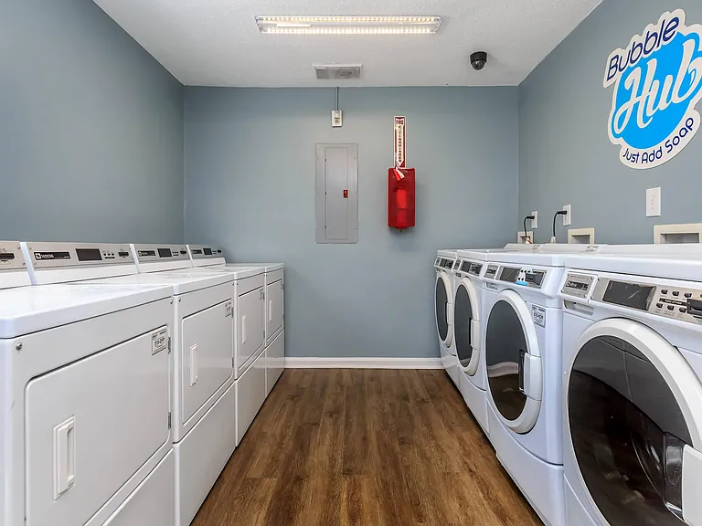 Bubble Hub Laundry Facility with Modern Washers and Dryers