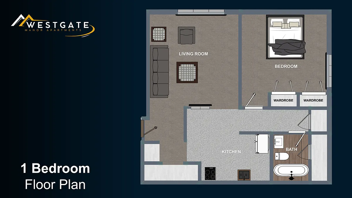 Floor plan 1 Bedroom