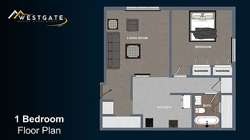Floor plan 1 Bedroom