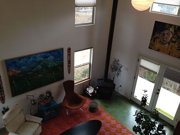 living room from loft