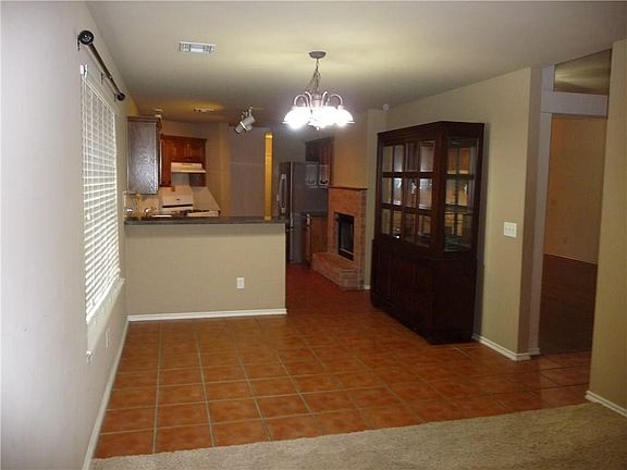 KITCHEN AREA WITH FIRE PLACE