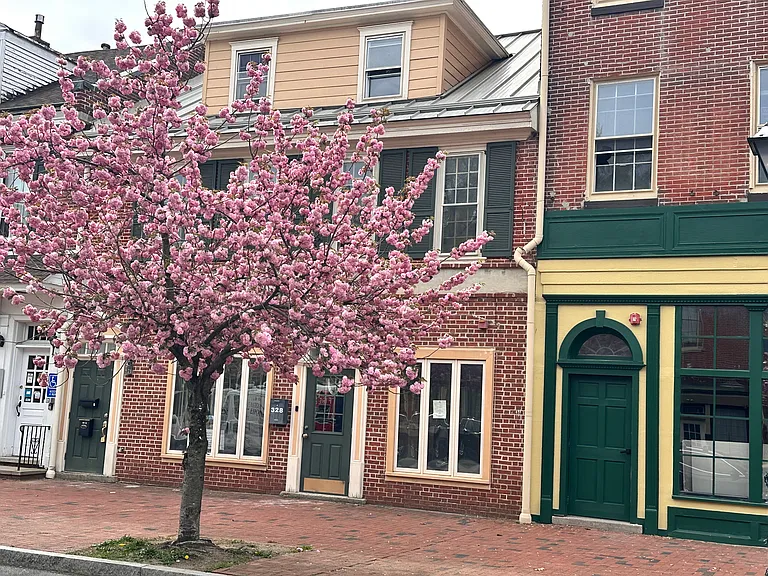 Front of our Historic Town House ~ newly renovated apartments on the second floor.