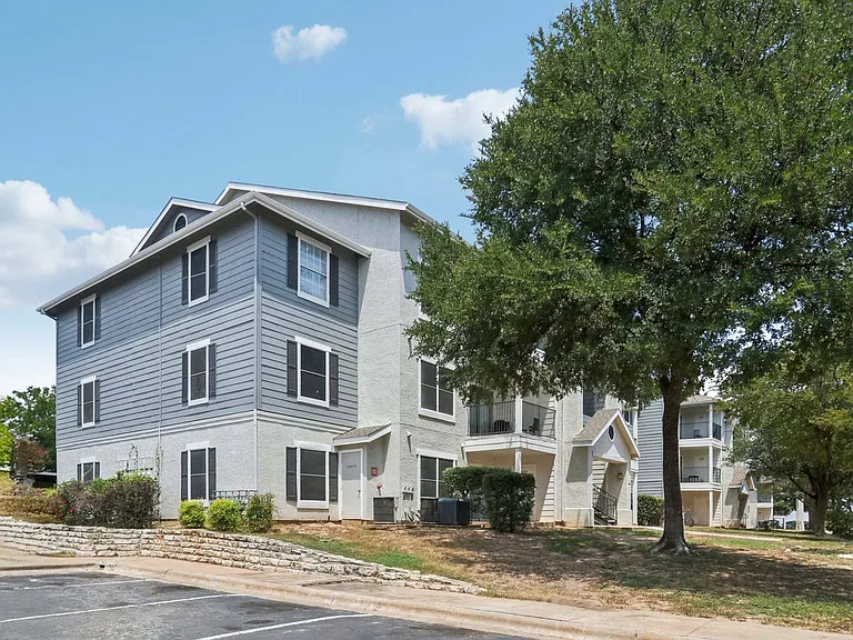 Contemporary apartment exterior at Avonmora in Austin, Texas