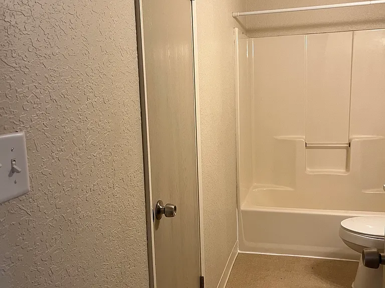Linen closet in guest bath