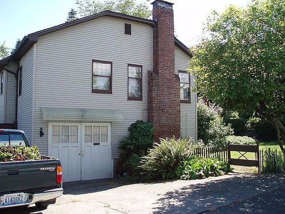 Side, showing garage